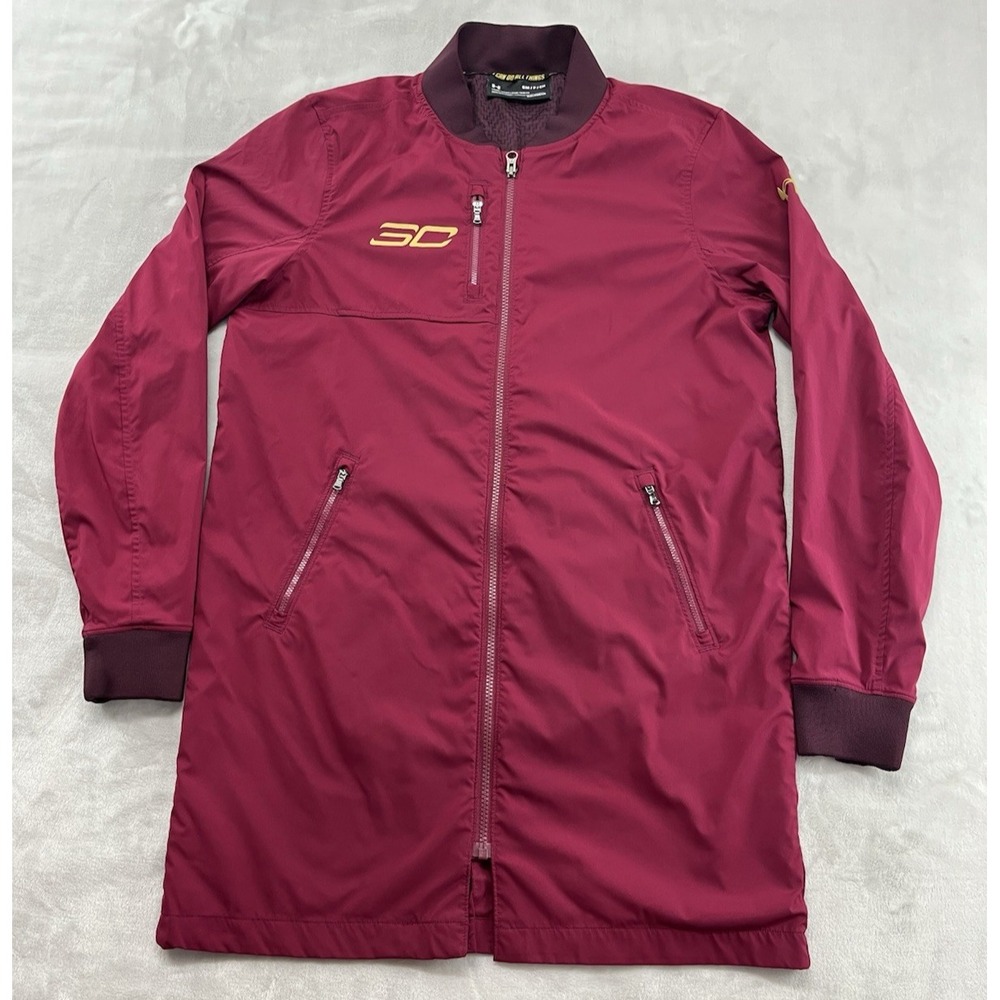 Under Armour SC Stephen Curry Playable Jacket Men Small Burgundy Life Long Range